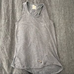 Tracksmith Horizon Tank - Gray / Ivory XS